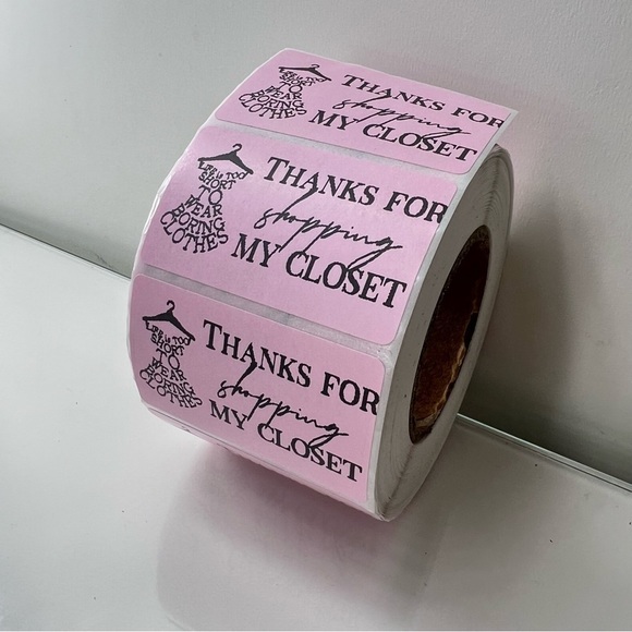 HANDMADE Other - 100 Thank You for shopping my closet 2in roll | Packaging Supplies | NWT